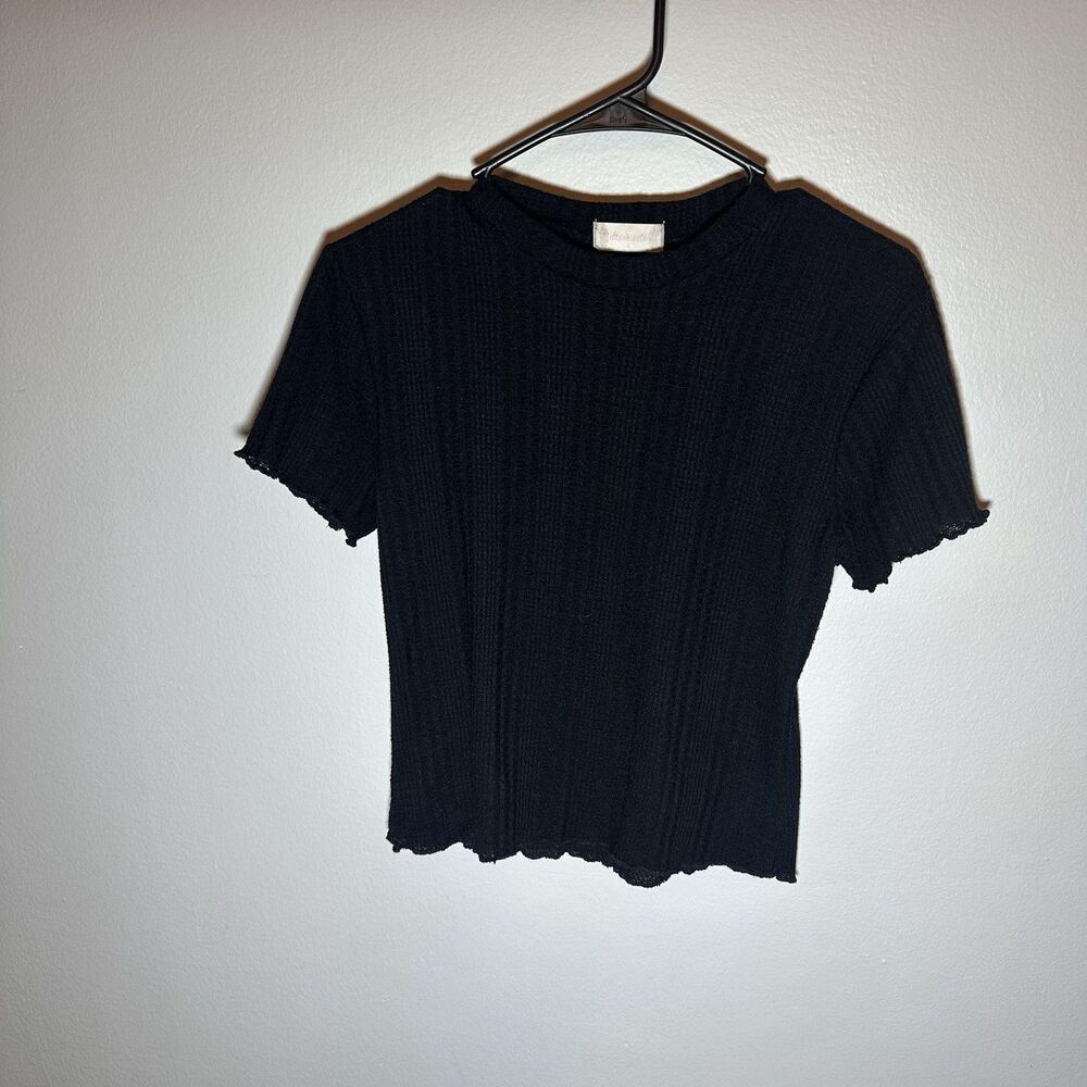 Altar’d State Women’s Top Small Black Short Sleeve